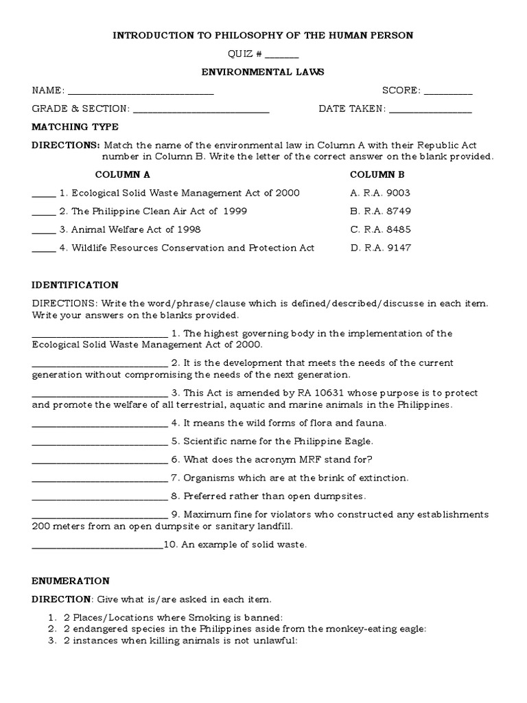philo-quiz-environmental-laws-pdf