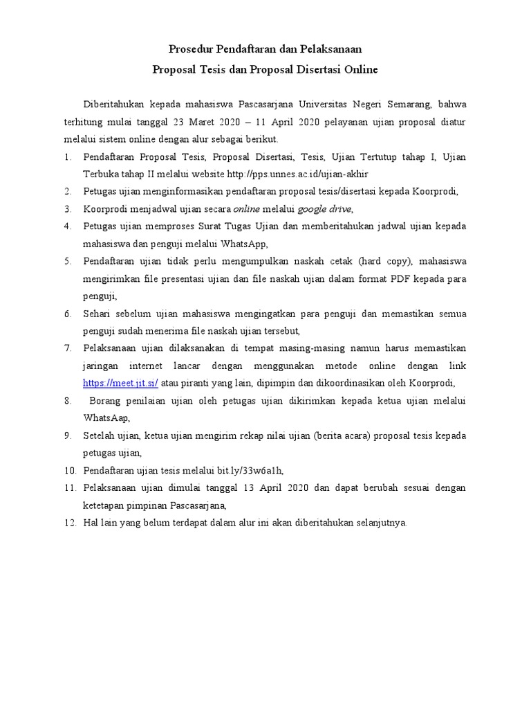 Alur Pendaftaran Proposal Tesis Dan Tesis | PDF | Komputer