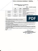 Time Table of Ba LLB Ist Semester Examintaion - 2023