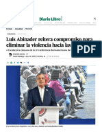 Abinader Reitera Compromiso Eliminar Violencia Hacia Mujeres - Diario Libre
