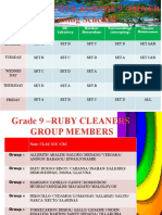 Cleaning Schedule SET2X