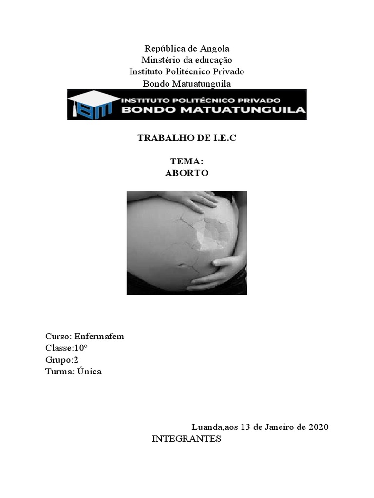 Bacelar Galvão Tubino, 2008 PDF, PDF, Aborto