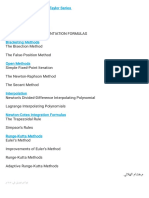 Numerical Methods Guide - Truncation Errors, Differentiation Formulas, Integration Techniques