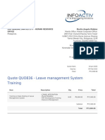 Quote - QUO836 - Leave Management System Training