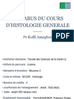 1. Généralités Sur Histologie-Syllabus Pr Amegbor