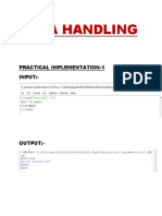 Data Handling: Practical Implementation-1 Input