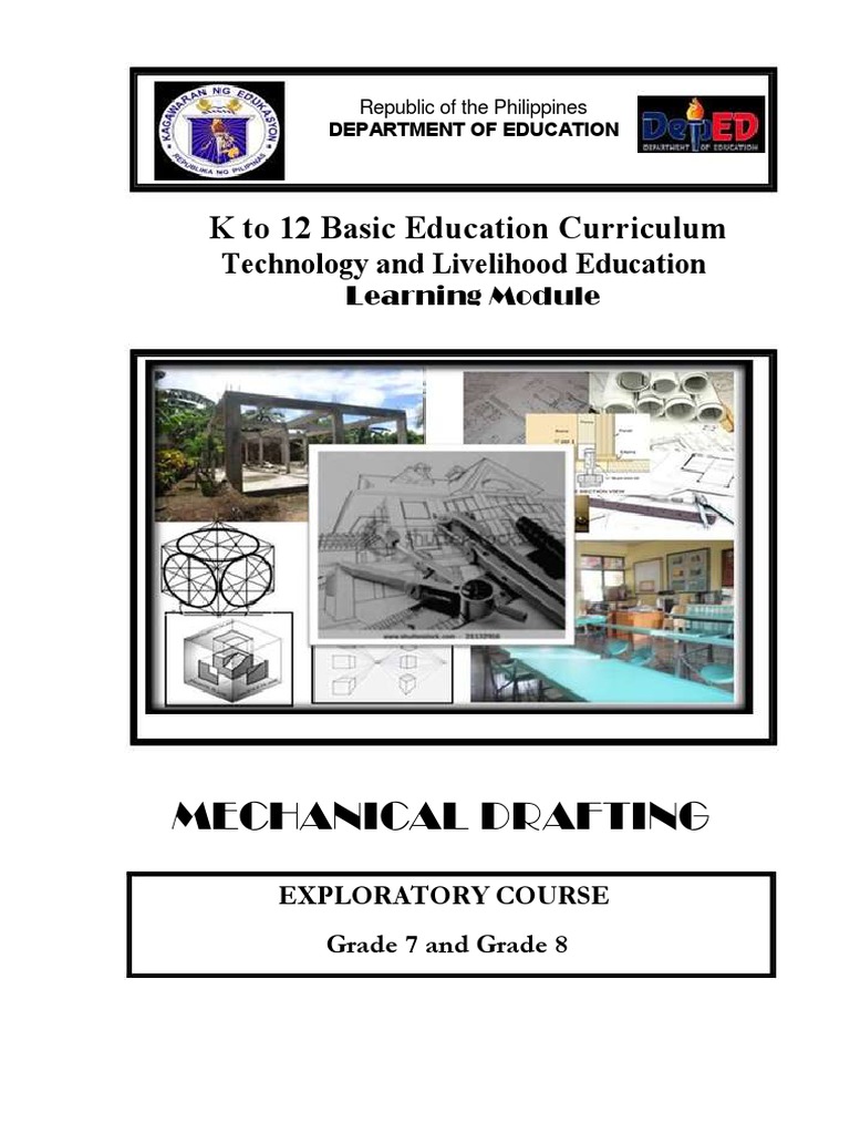 Mechanical Drafting Module for Grades 7-8 | PDF | Drawing | Technical ...