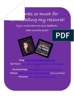 Thanks So Much For Downloading My Resource!: If You Could Leave Me Some Feedback - That Would Be Great!