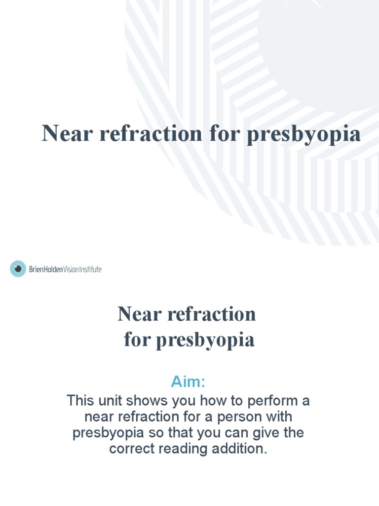 Near Addition for Presbyopia by Age | PDF | Visual System | Eye