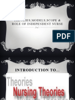 Theories, Models, Scope & Role of Independent Nurse