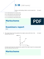 2.1 QP+MS IB: Markscheme Examiners Report