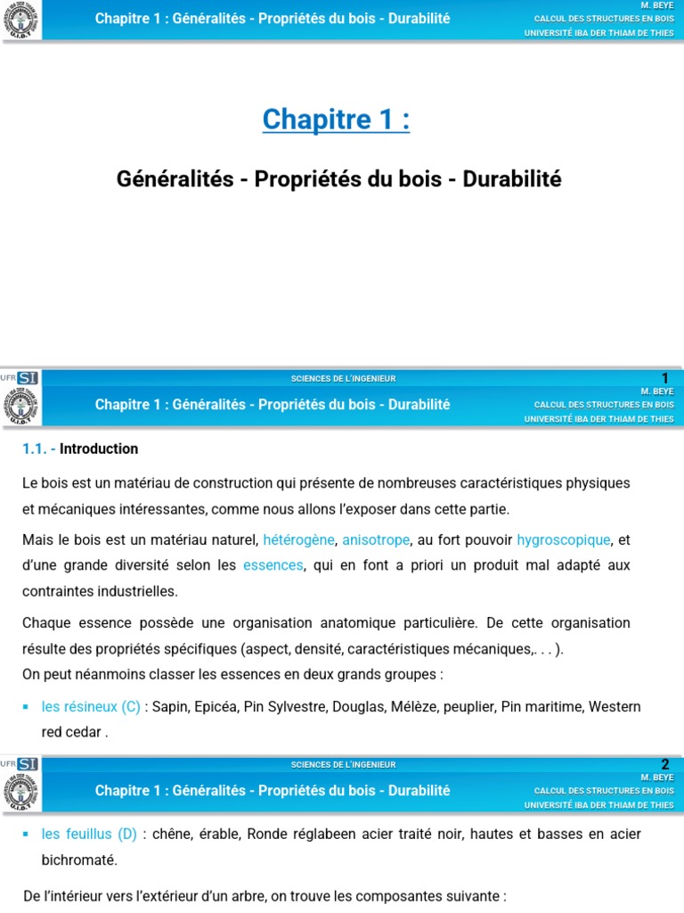Propriétés et Durabilité du Bois | PDF | Bois (matériau de construction ...