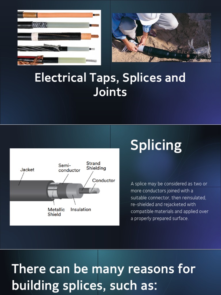 Electrical Taps, Splices and Joints PDF Electrical Wiring