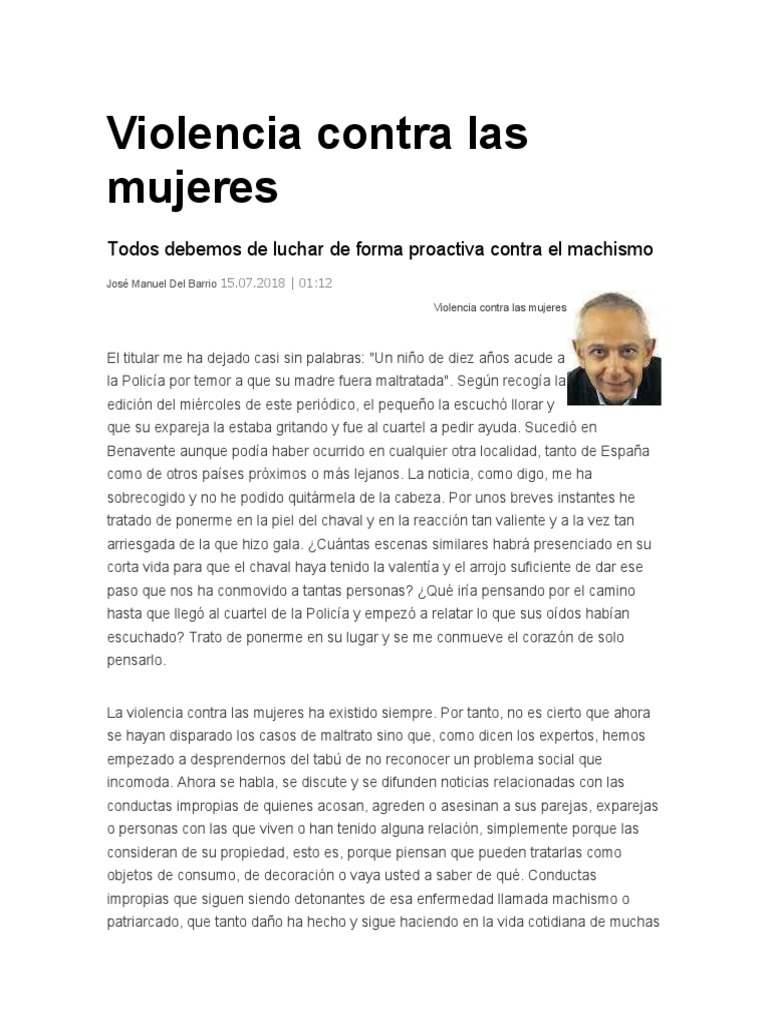 Lucha contra la violencia hacia mujeres | PDF | La violencia contra las ...