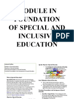 Foundation of Special and Inclusive Education