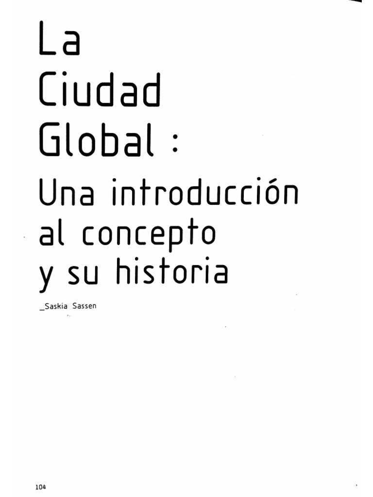 La Ciudad Global-Saskia Sassen | PDF