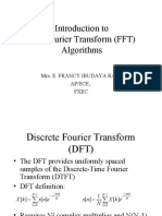 Introduction To Fast Fourier Transform (FFT) Algorithms: Mrs. E. Francy Irudaya Rani Ap/Ece, Fxec