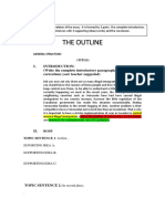 The Outline Structure and Example