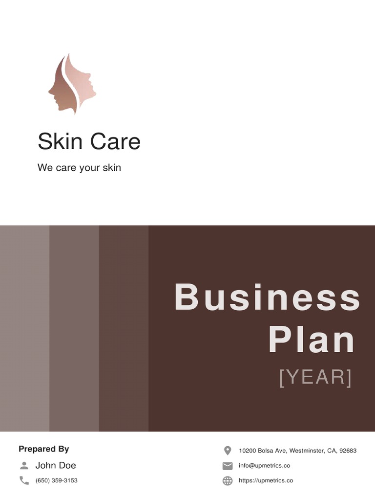 Skin Care Business Plan PDF Cosmetics Gross Margin