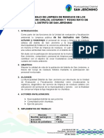 Plan de Trabajo Del Sistema de Recolección Del Servicio de Recojo de Residuos Solidos Del Distrito de San Jerónimo