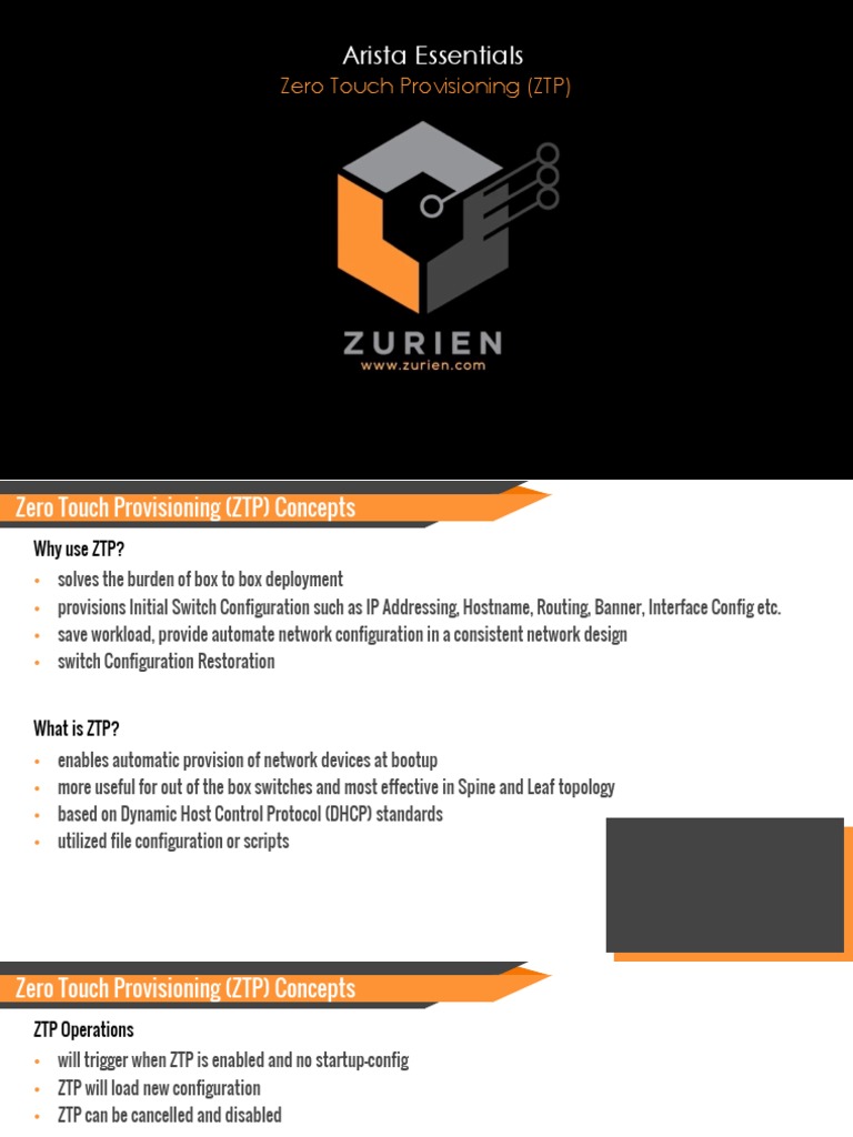 Arista Zero Touch Provisioning Guide | PDF | Internet Protocols | Computing