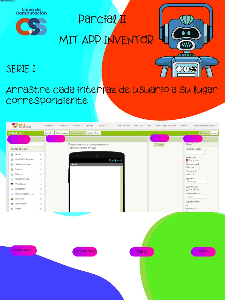 Parcial II Mit App Inventor Serie I Arrastre Cada Interfaz de Usuario