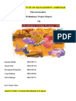 IIM Amritsar Project on 1991 Indian Economic Liberalization