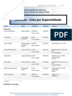 Médicos UNIMED-BSB - Lista por Especialidade