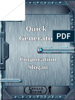 Quick Generator - Corporation Slogan