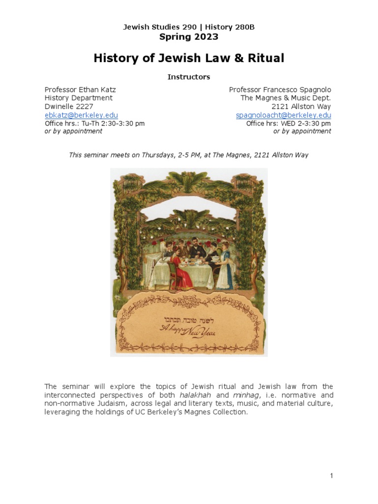 Jewish Law and Ritual Seminar 2023 | PDF | Talmud | Judaism
