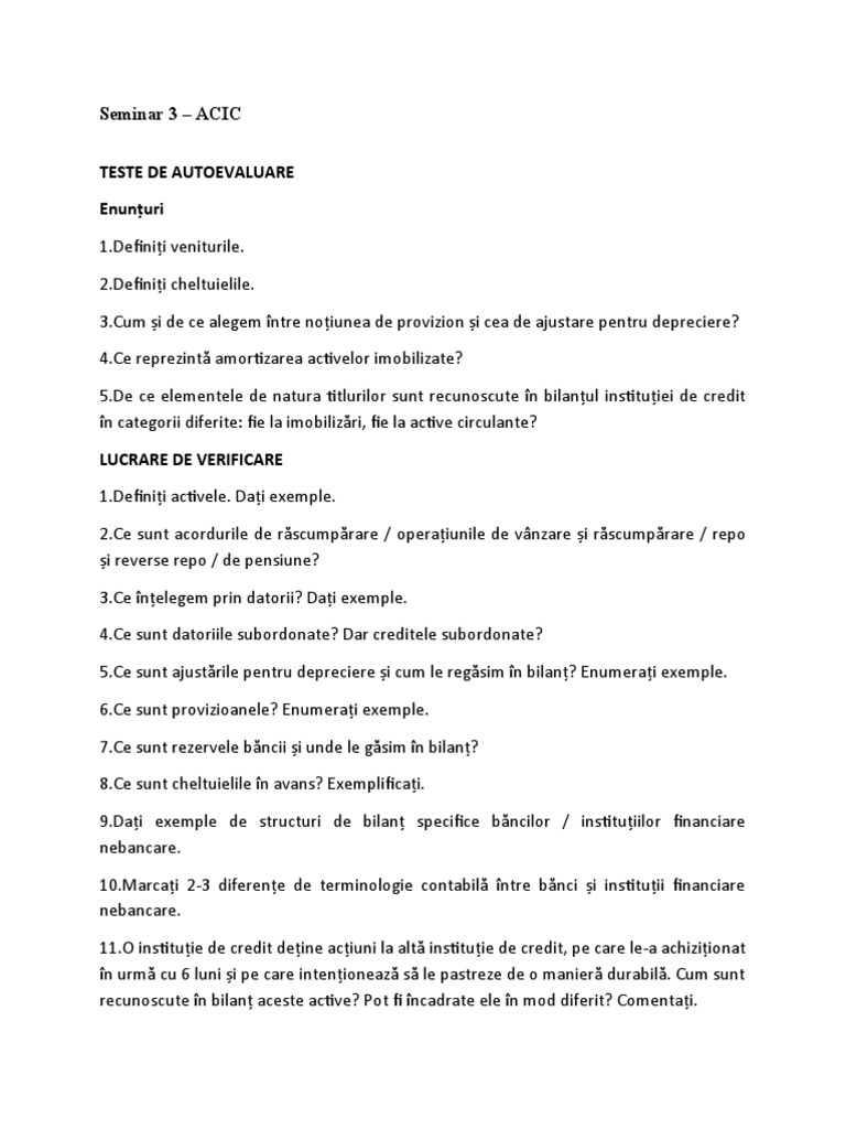 Seminar 3 - ACIC | PDF