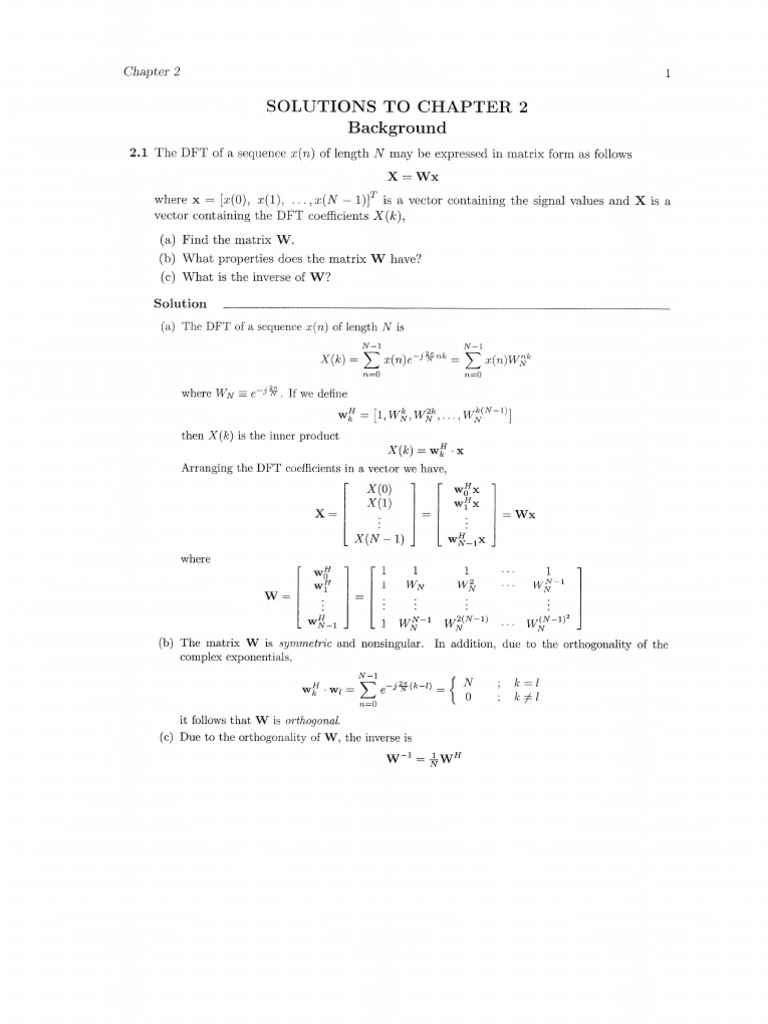 Solution Manual of Statistical Digital Signal Processing Modeling by