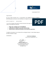 Liquidación de línea de crédito por Q 132,212.06 con descuento de Q 60,212.06