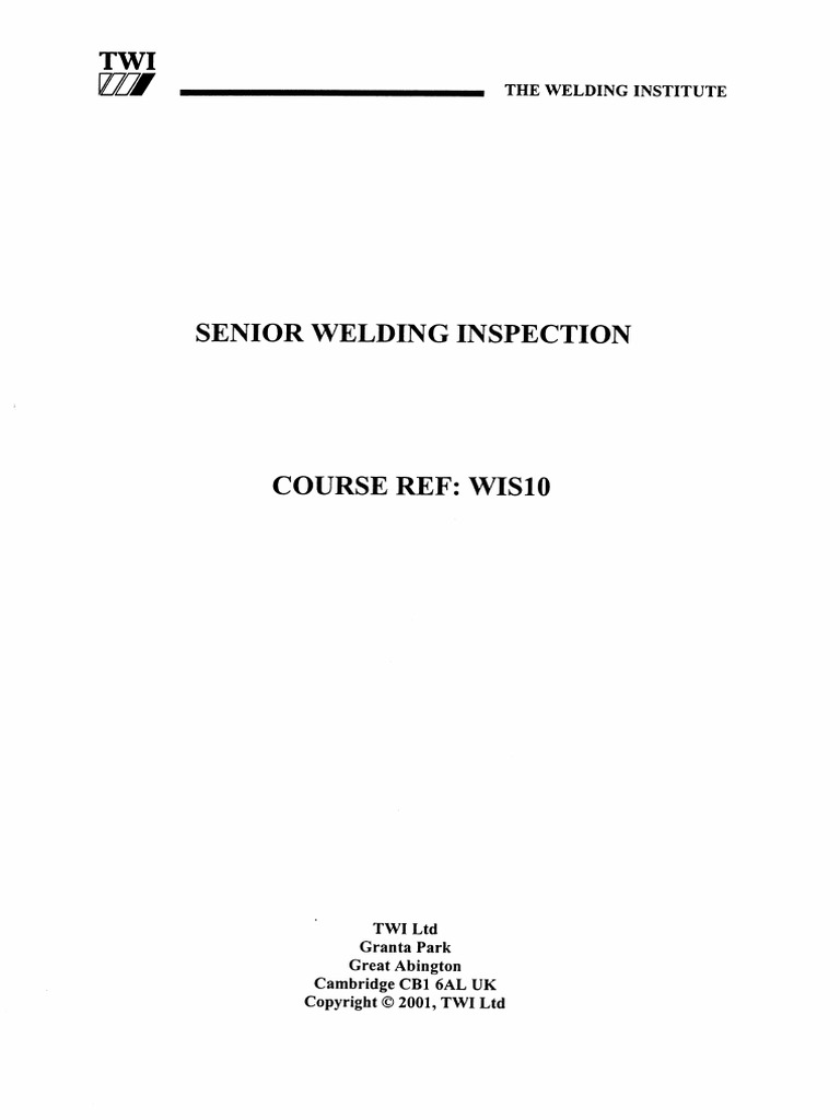 CSWIP 3 2 Course Notes PDF