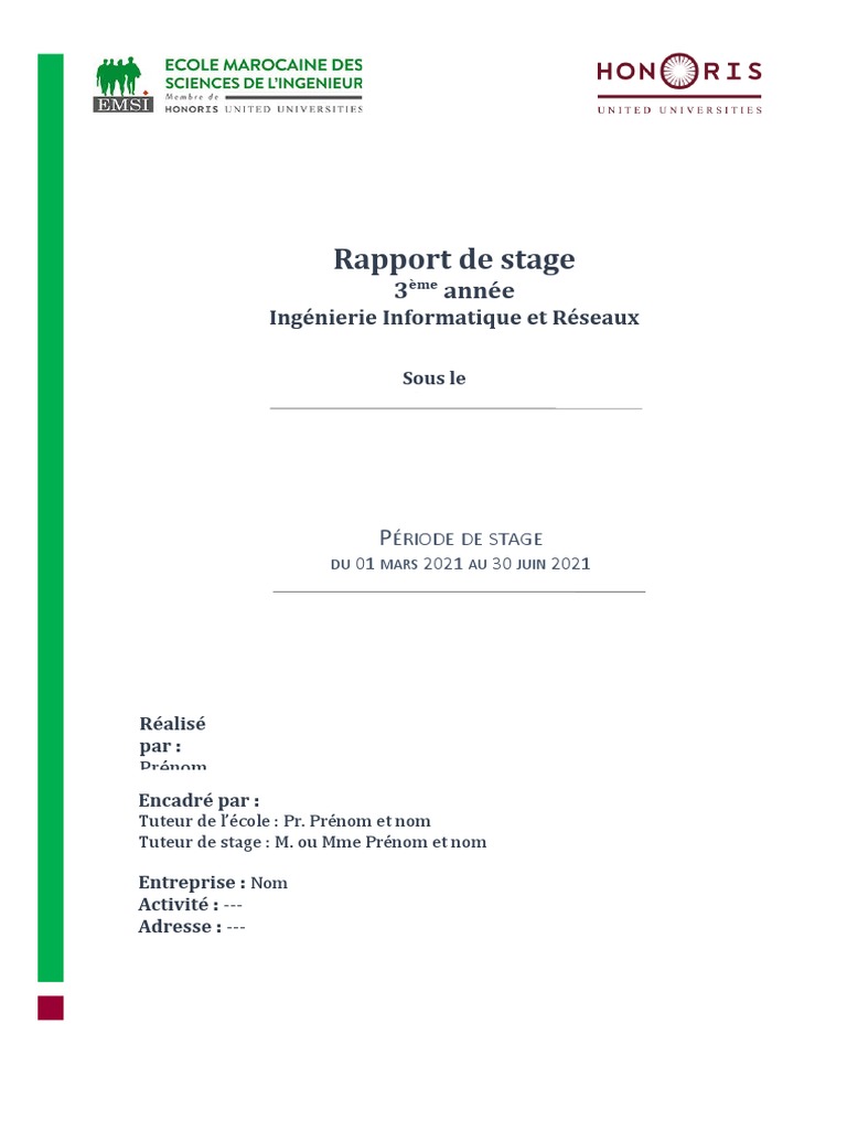Template Rapport | PDF