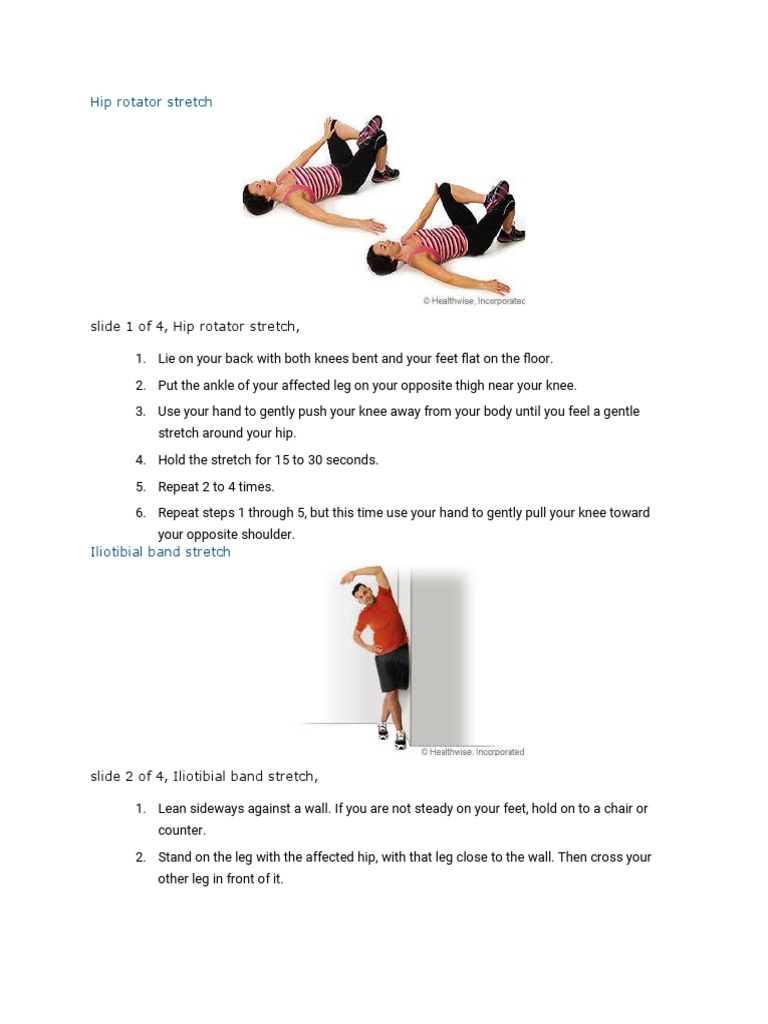 HIP Bursitis Exercises PDF Anatomical Terms Of Motion Knee