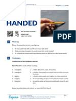 Left-Handed WORKSHEET