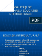 modalitati de realizare a ed.interculturala
