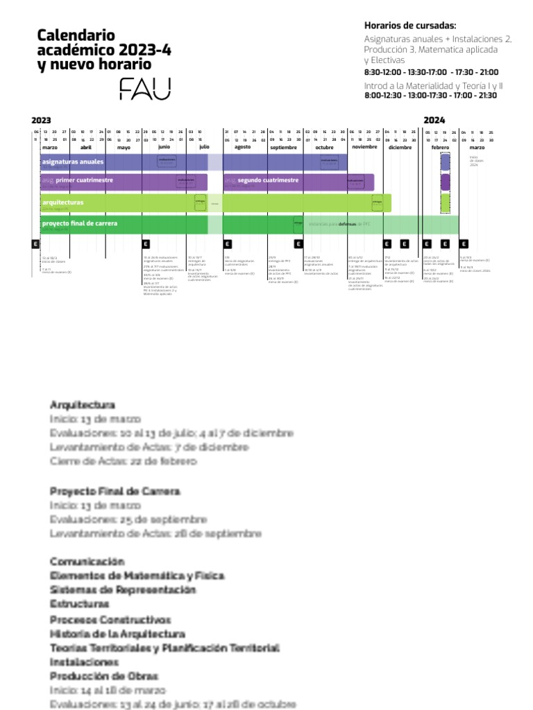 Calendario Academico 2023 4 FAU UNLP 1 1 PDF