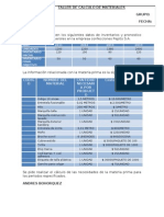 Taller Lista de Materiales