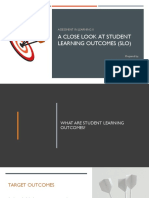 A Close Look To Student Learning Outcomes