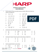 Common Fractions Worksheet