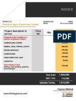 Premium Agro Chemicals Limited Invoice