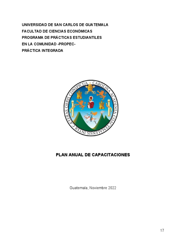 Plan Anual de Capacitación Grupo 7 Das Santa Rosa | PDF