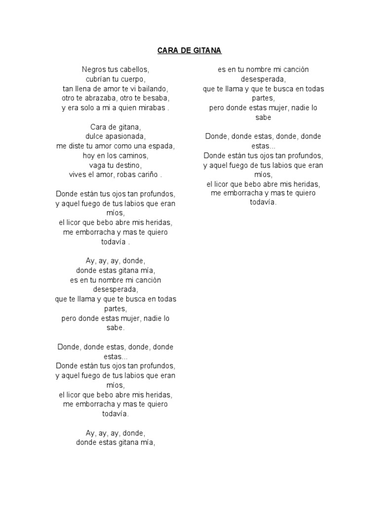 Cara de Gitana | PDF