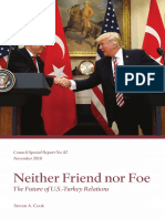 CFR Report'2018 ''Neither Friend Nor Foe - The Future of U.S. & Turkey Relations by Steven A Cook CSRno.82 13now'2018