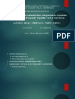 Apoyo Psicológico, Preparación Física, Integración Del Expediente Clínico y Medidas de Control y Seguridad en El Preoperatorio.