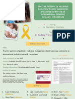 JR-FM-Practice Patterns of Palliative Radiation Therapy in Pediatric Oncology Patients in An International Pediatric Research Consortium