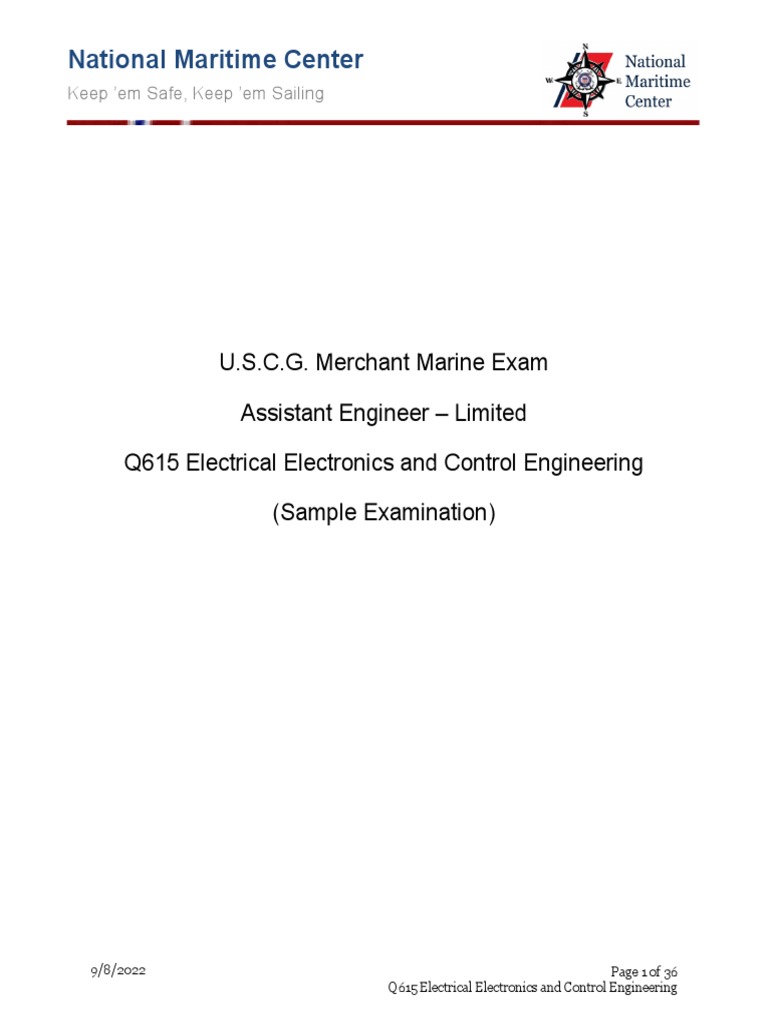 q615 Electrical Electronics and Control Engineering PDF Marine