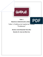 Taller 1 Políticas de Capital de Trabajo "Problemas 1
